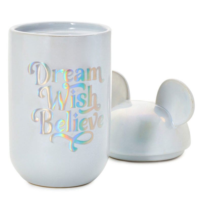 Dream Wish Believe White Mug With Mickey Ears 1DYG2084 02