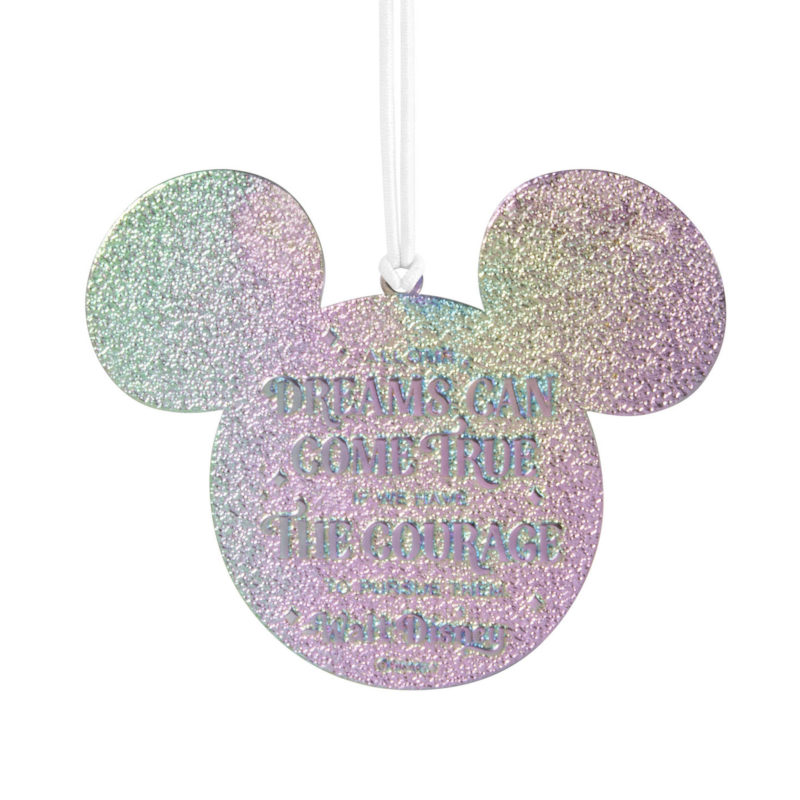 Mickey Ears With Quote Metal Christmas Ornament 3HCM2126 06
