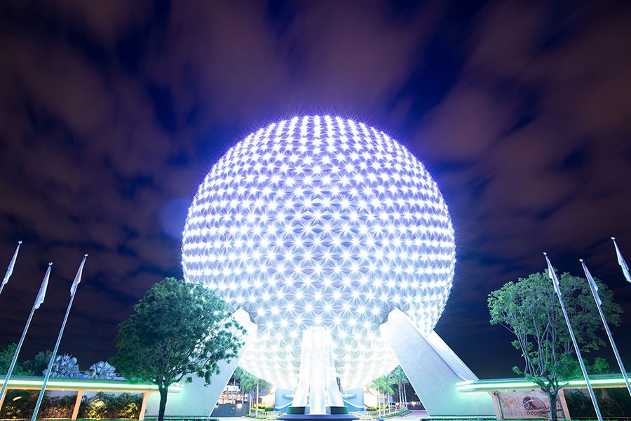 Spaceship Earth lighting disney 3