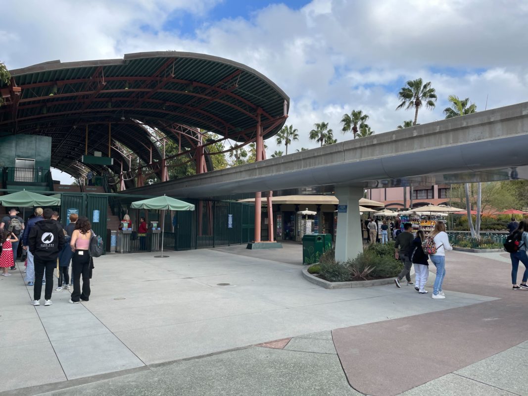 downtown disney monorail station construction 1902