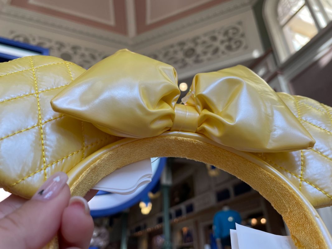 yellow pleather minnie ear headband 0115