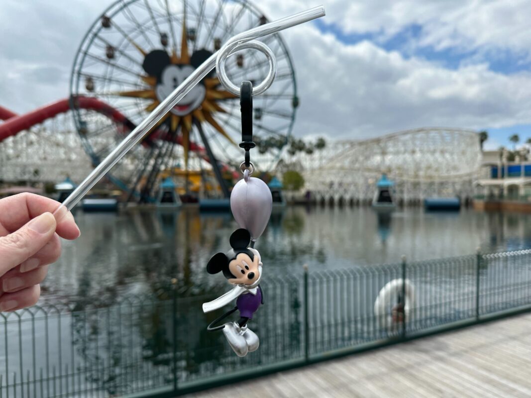 Disney100 Mickey Mouse straw clip at Disney California Adventure Park.