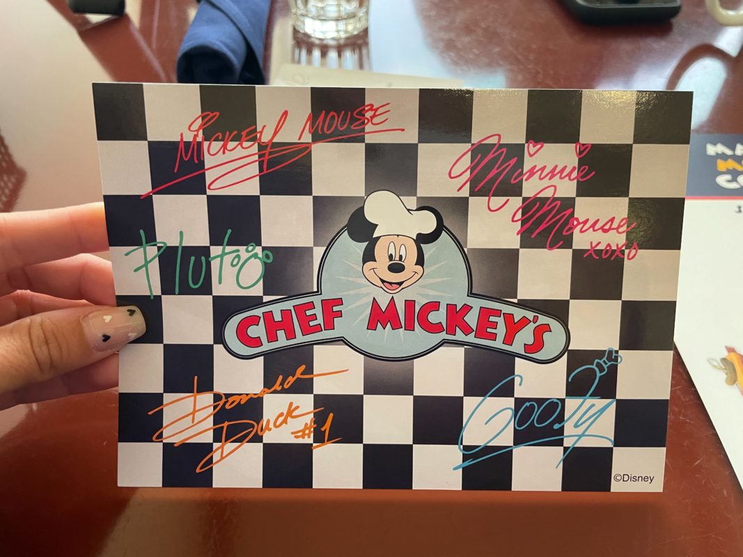 chef mickeys autograph card 2