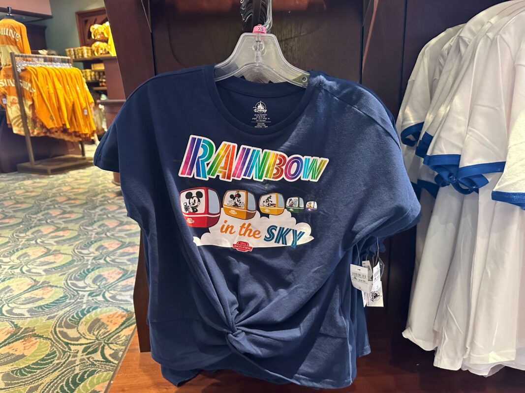 Disney Skyliner Rainbow in the Sky Cropped T-shirt - World Traveler - EPCOT 00002