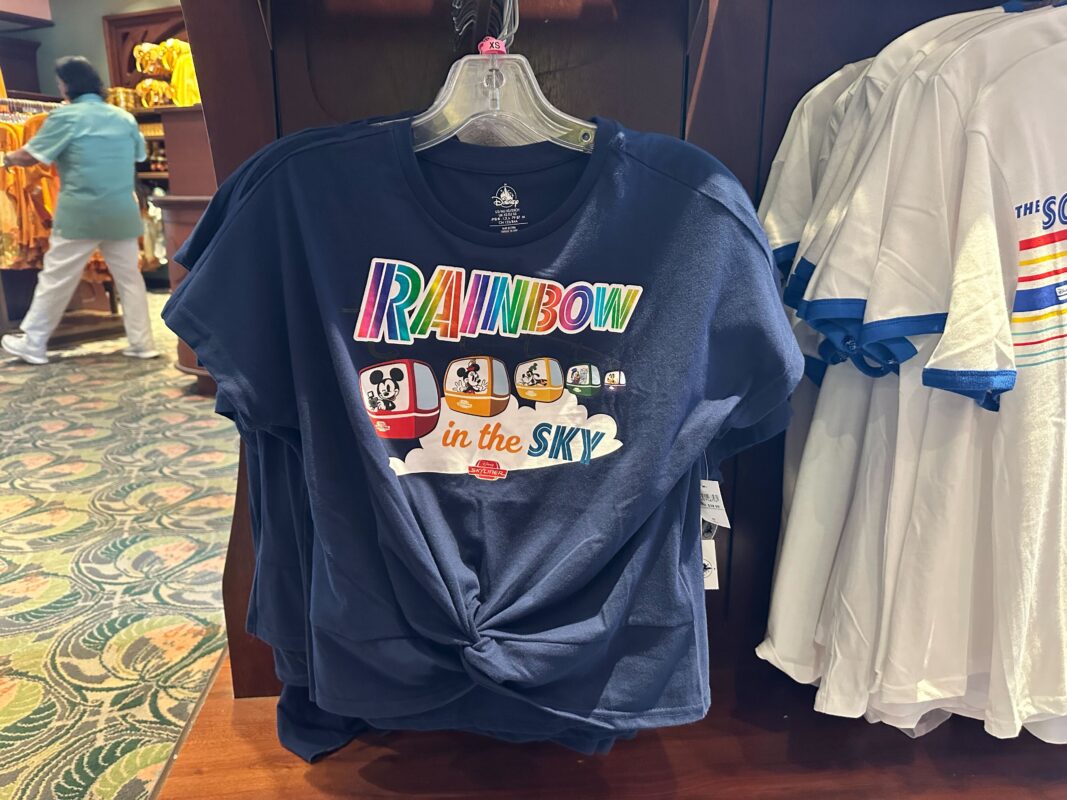 Disney Skyliner Rainbow in the Sky Cropped T-shirt - World Traveler - EPCOT 00005