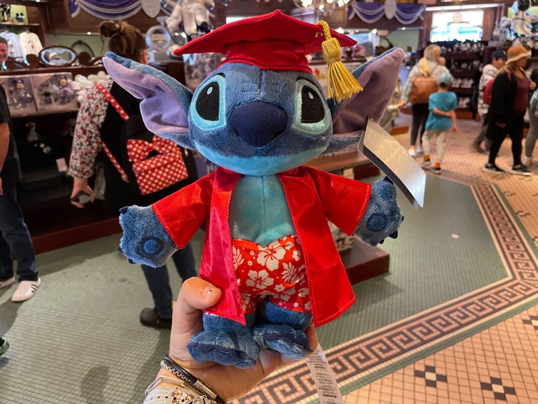 New Class of 2023 Stitch plush available at the Emporium shop in Disneyland.