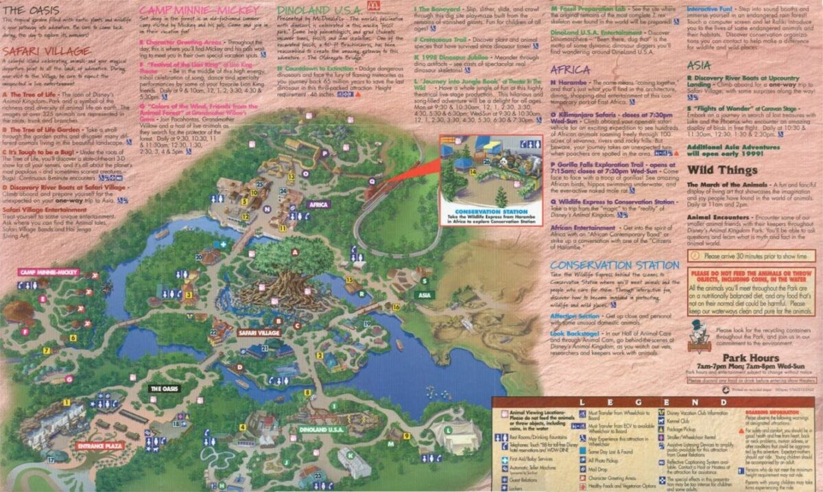 animal kingdom 1998 map