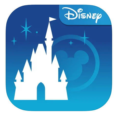 The My Disney Experience App mobile logo has updated from the 50th Anniversary Celebration to a silhouette of Cinderella Castle.