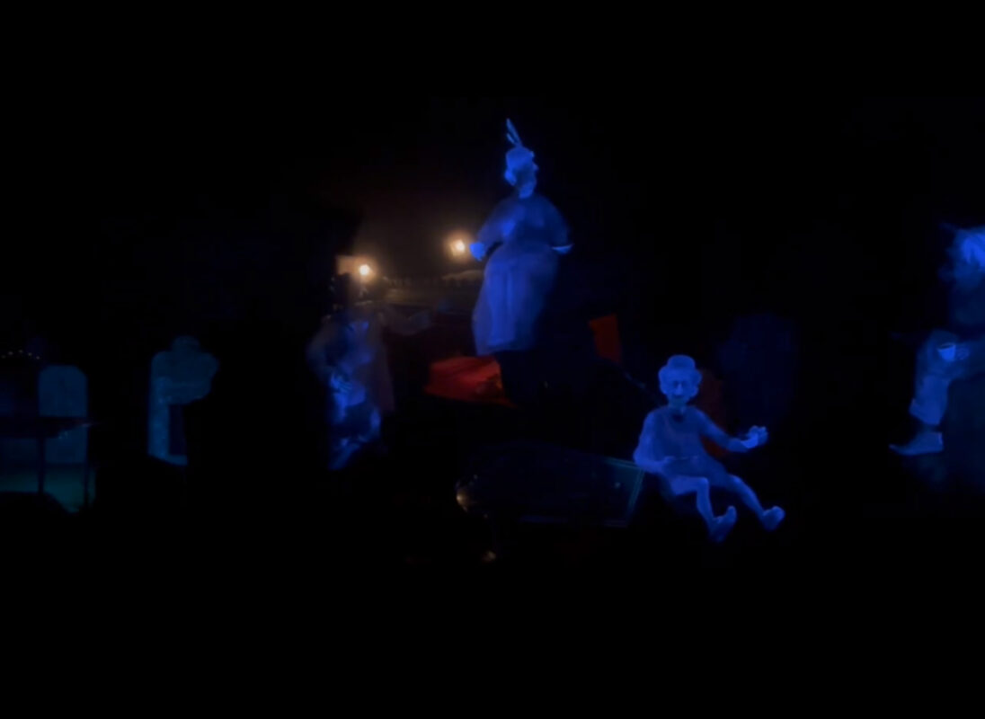 The Haunted Mansion has a new red light in the graveyard scene.