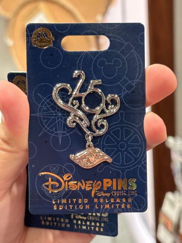 Disney Cruise Line released their limited edition Silver Anniversary at Sea pin.