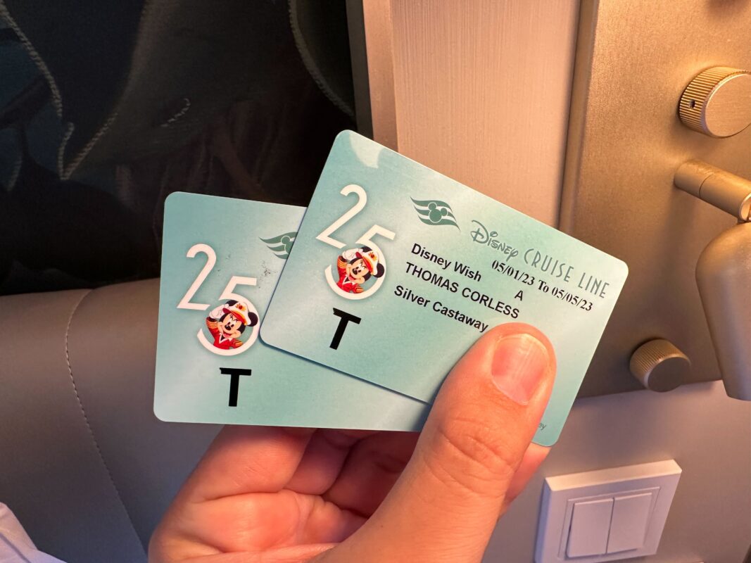 A new room key design is available on Disney Cruise Line for their anniversary sailings.