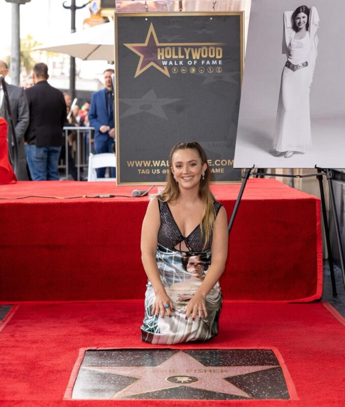 Carrie Fisher received Star on the Hollywood Walk of Fame on May 4.