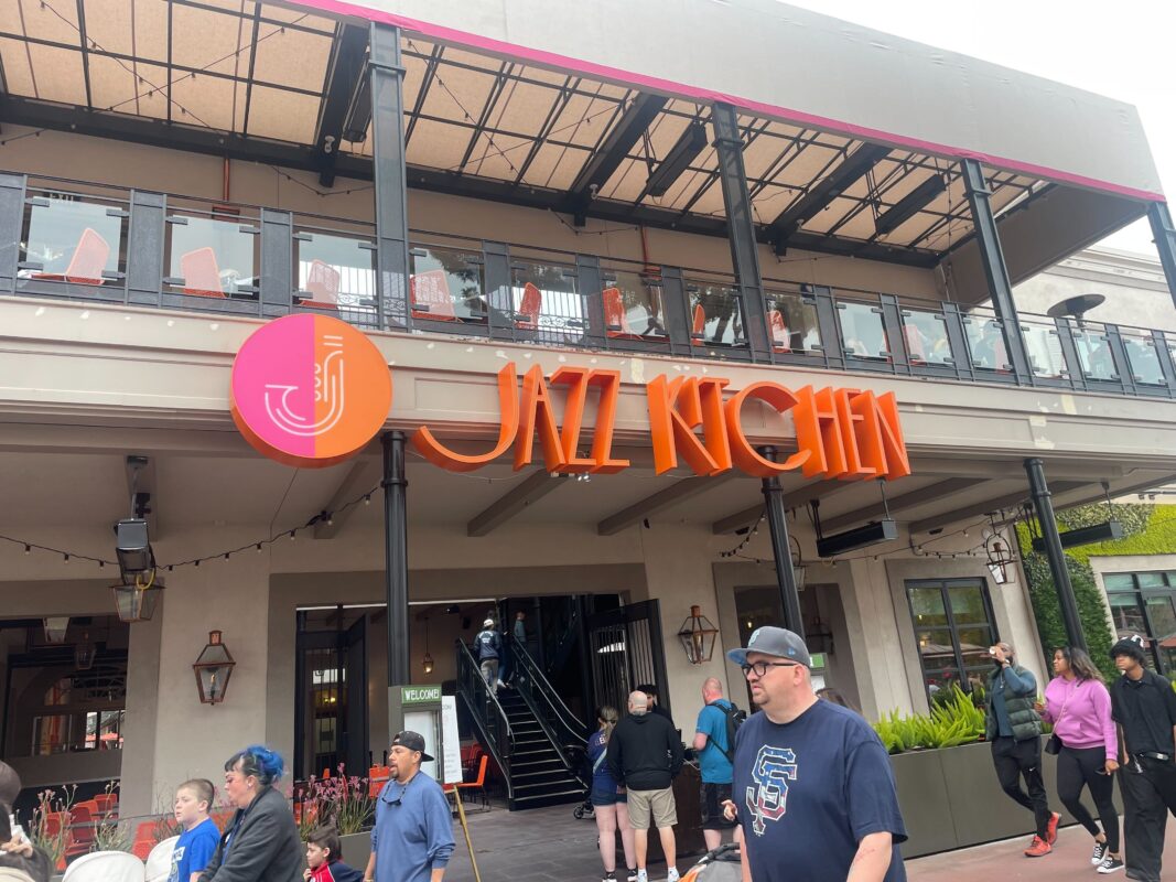 new jazz kitchen sign at downtown disney