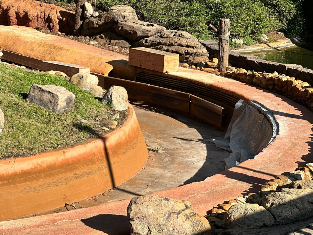 Construction continues on Tiana's Bayou Adventure.