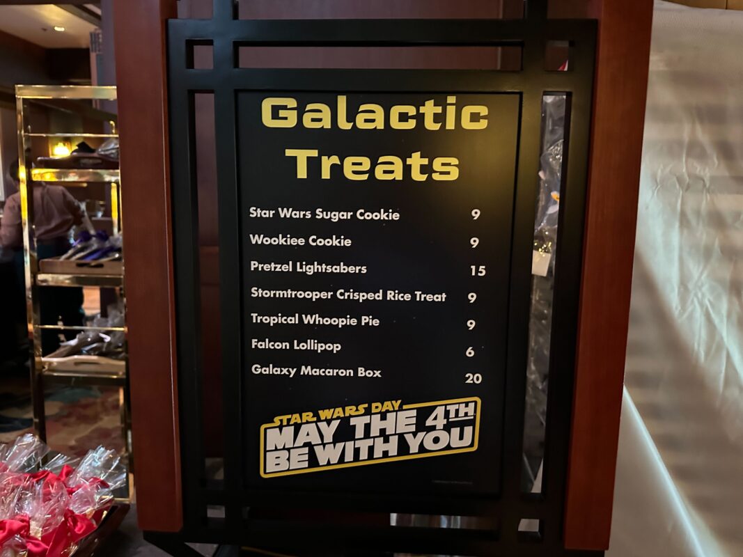 Disney's Grand Californian Hotel & Spa snack cart features an array of "Star Wars" themed treats.