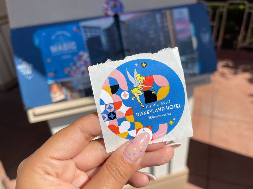 villas at Disneyland hotel sticker button 3020