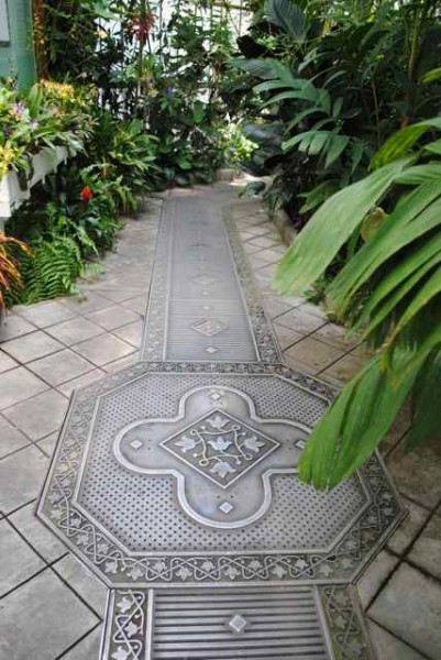 An elegant drainage system at the Conservatory.