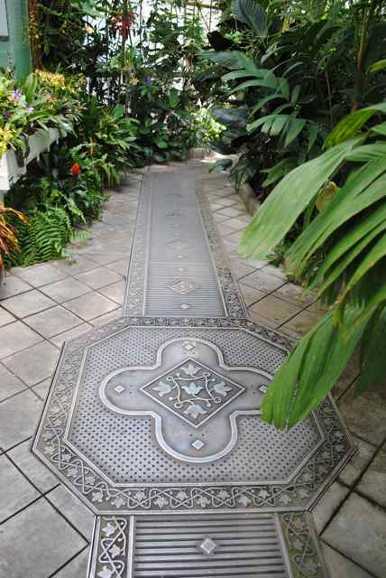 An elegant drainage system at the Conservatory.