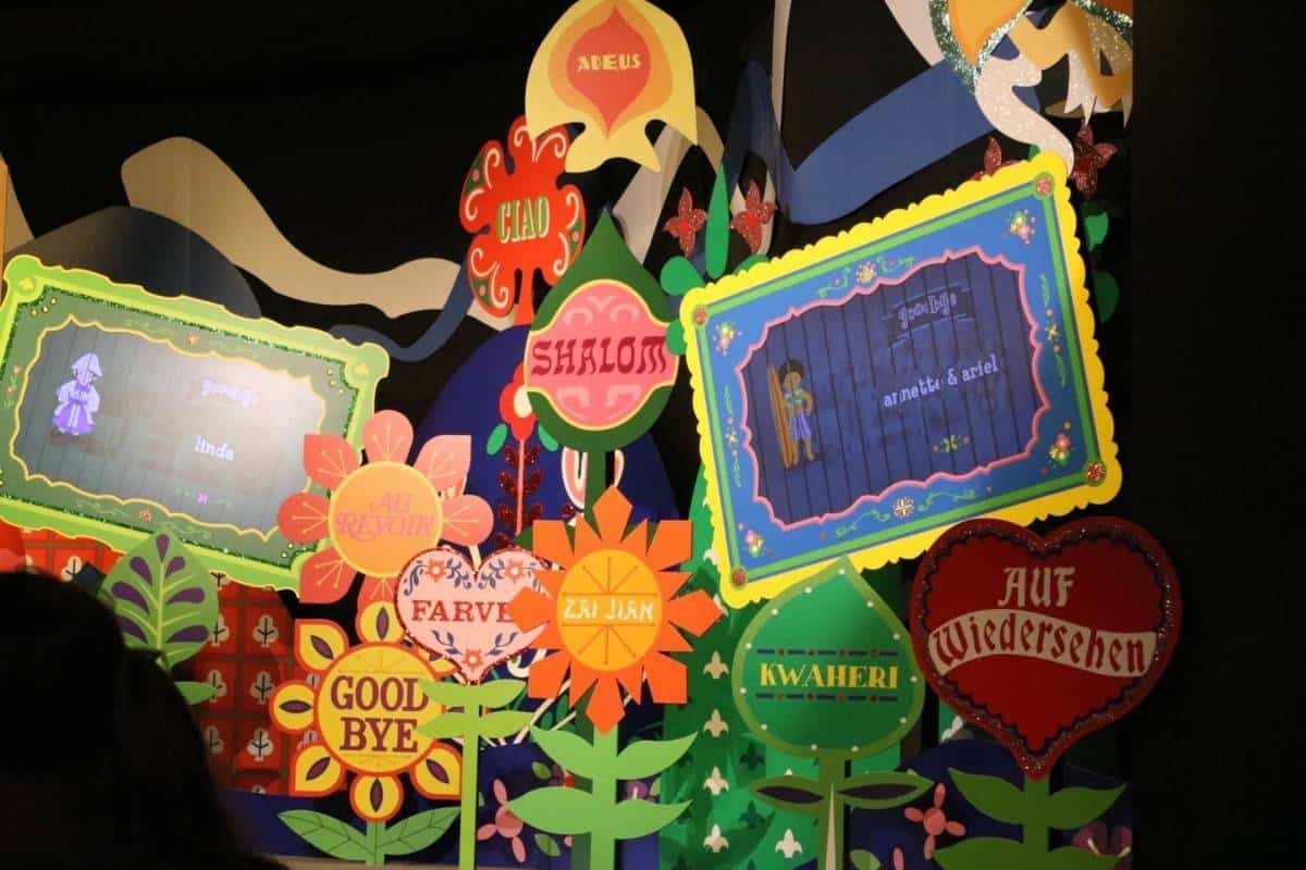 Guest names would show up as "it's a small world" would say goodbye in various languages to them using RFID technology in the MagicBand