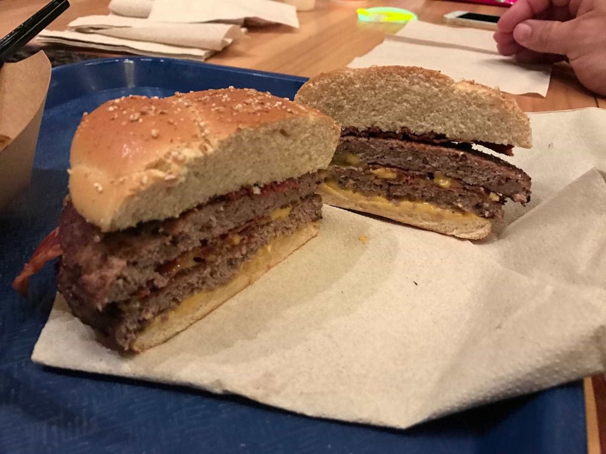Double 1/3 lb Angus Bacon Cheeseburger ($17.29)