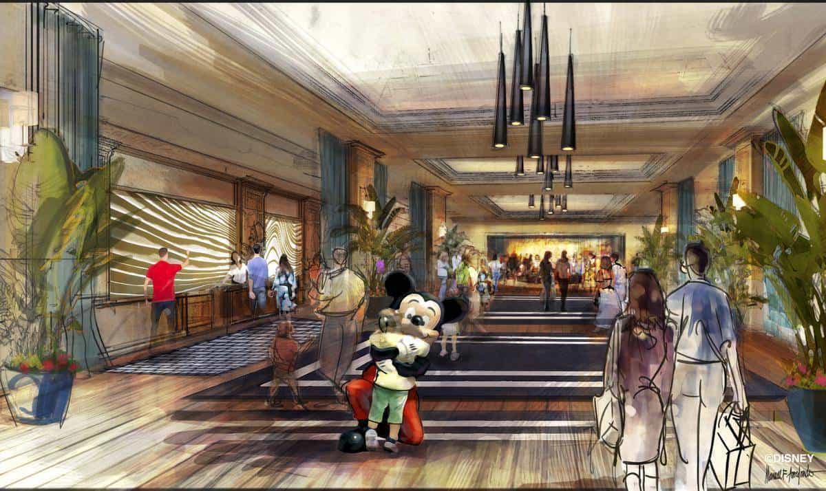 Concept art of the lobby for the proposed new hotel at the Disneyland Resort. The approximately 700 room hotel will be located on 10 acres on what is currently the Downtown Disney parking lot. The proposed hotel would be a AAA "Four-Diamond" hotel. //// ADDITIONAL INFORMATION: Concept art of the proposed new hotel at the Disneyland Resort. The approximately 700 room hotel will be located on 10 acres on what is currently the Downtown Disney parking lot. The proposed hotel would be a AAA "Four-Diamond" hotel. - Date of photo: 06/06/16 - disney.newhotel -- Photo by: COURTESY, THE DISNEYLAND RESORT