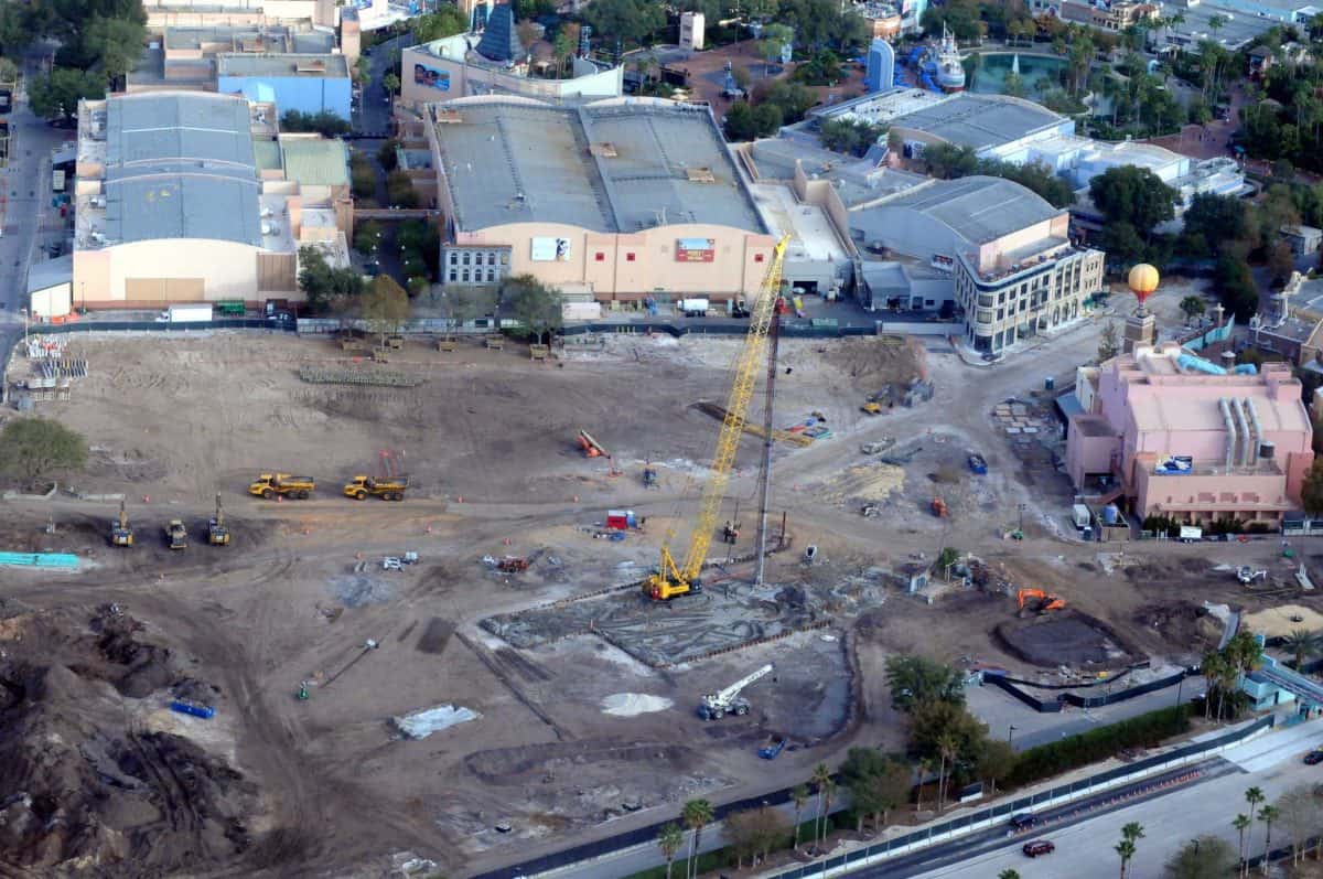 Aerial View of Construction at Hollywood Studios, Latest Progress on Toy Story & Star Wars Lands
