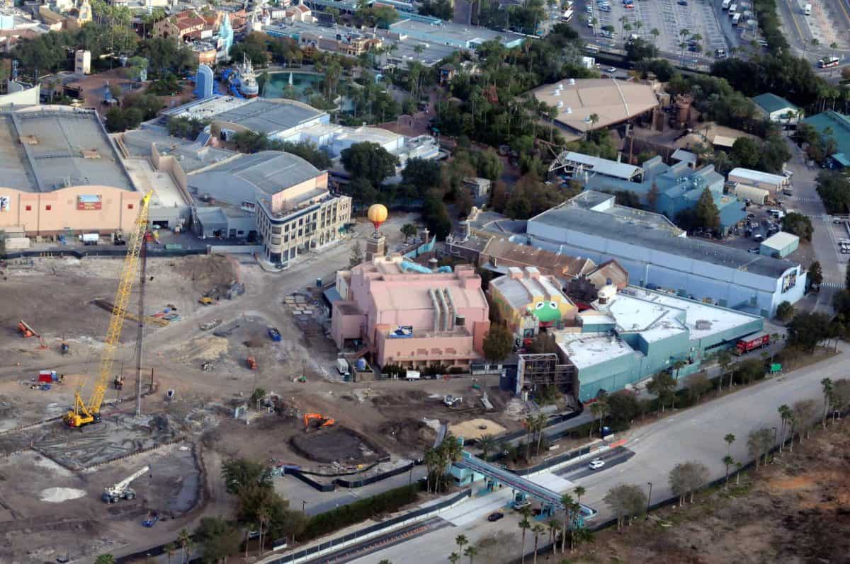 Aerial View of Construction at Hollywood Studios, Latest Progress on Toy Story & Star Wars Lands