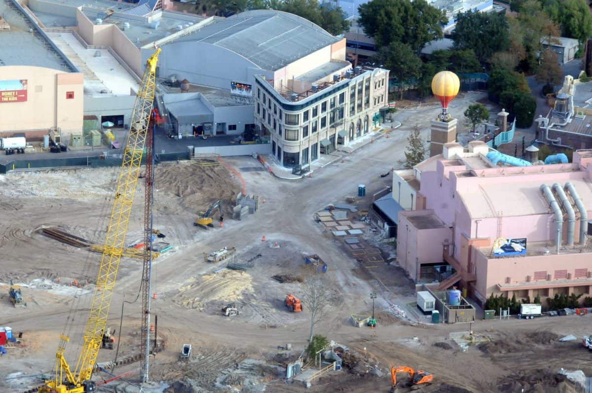 Aerial View of Construction at Hollywood Studios, Latest Progress on Toy Story & Star Wars Lands
