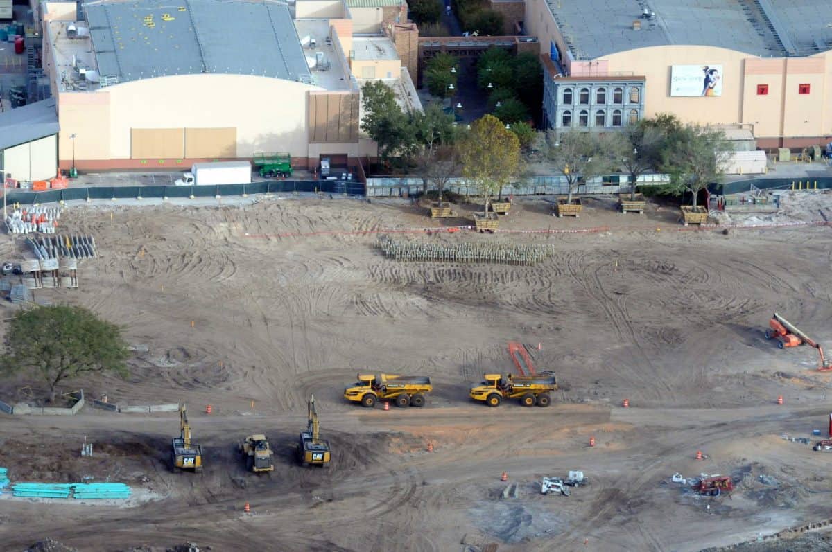 Aerial View of Construction at Hollywood Studios, Latest Progress on Toy Story & Star Wars Lands