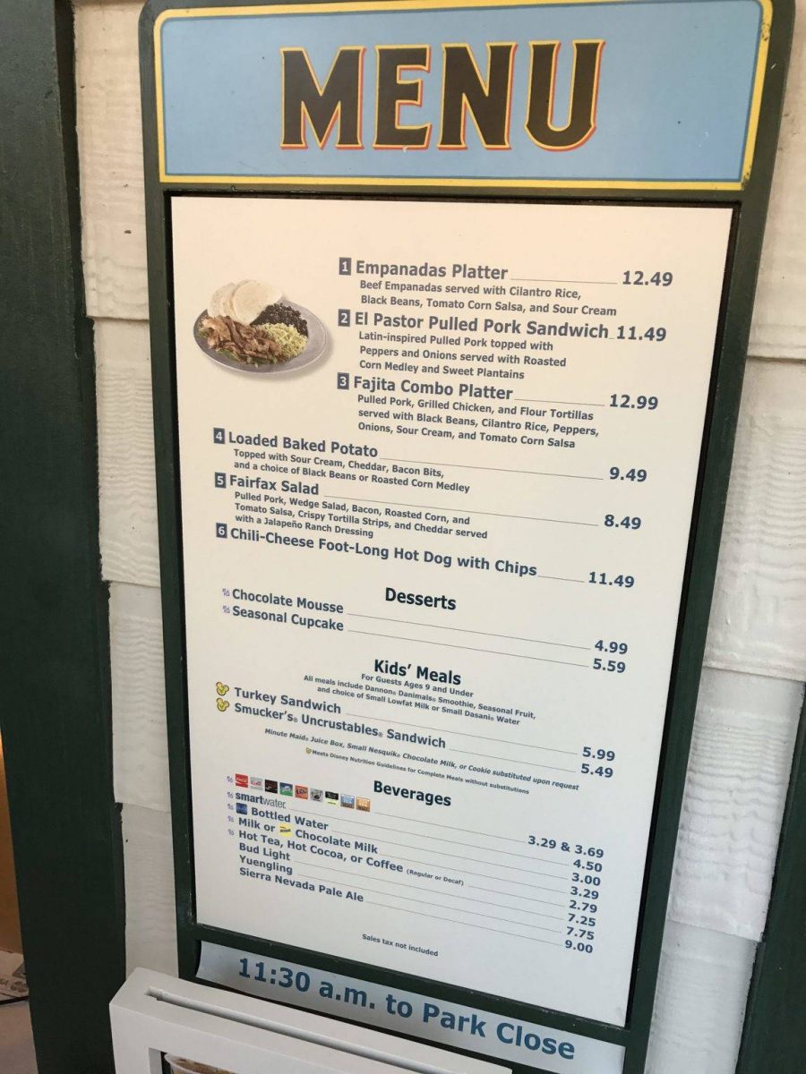 New Fairfax Fare Menu at Disney's Hollywood Studios