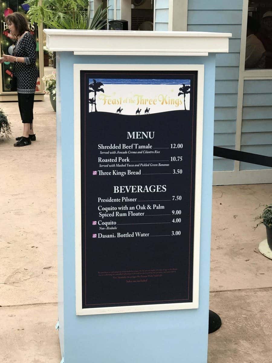Feast of the Three Kings Menu at Holidays Around the World, Epcot